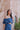 DUNİA %100 Pamuk İndigo Mavi Crop